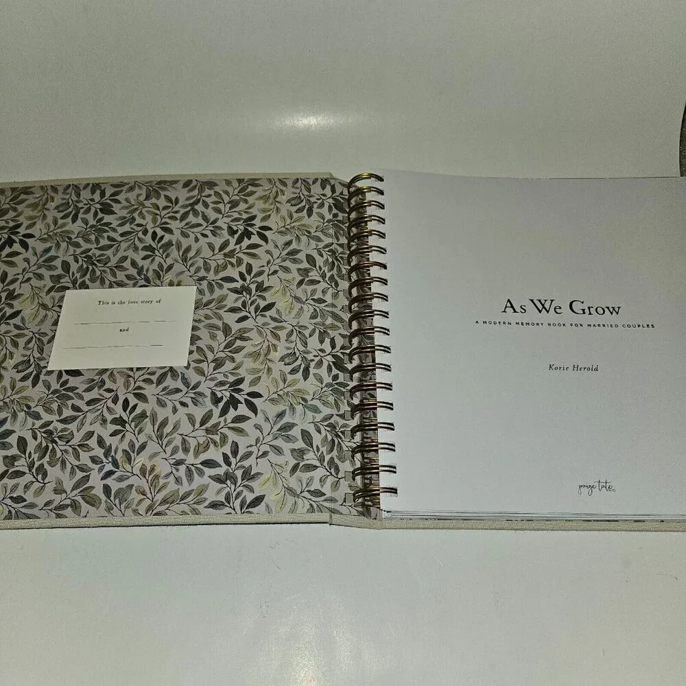 As We Grow Modern Memory Book Married Couples Wedding Shower Album NEVER USED